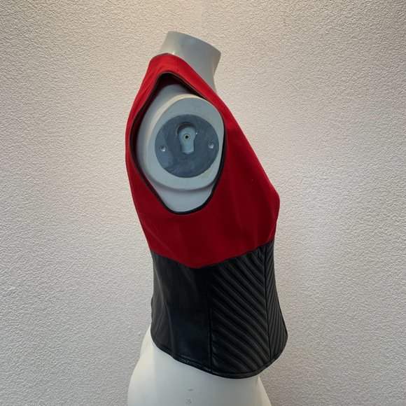 Alberto Makali Red and Black Quilted Vest - Picture 3 of 15